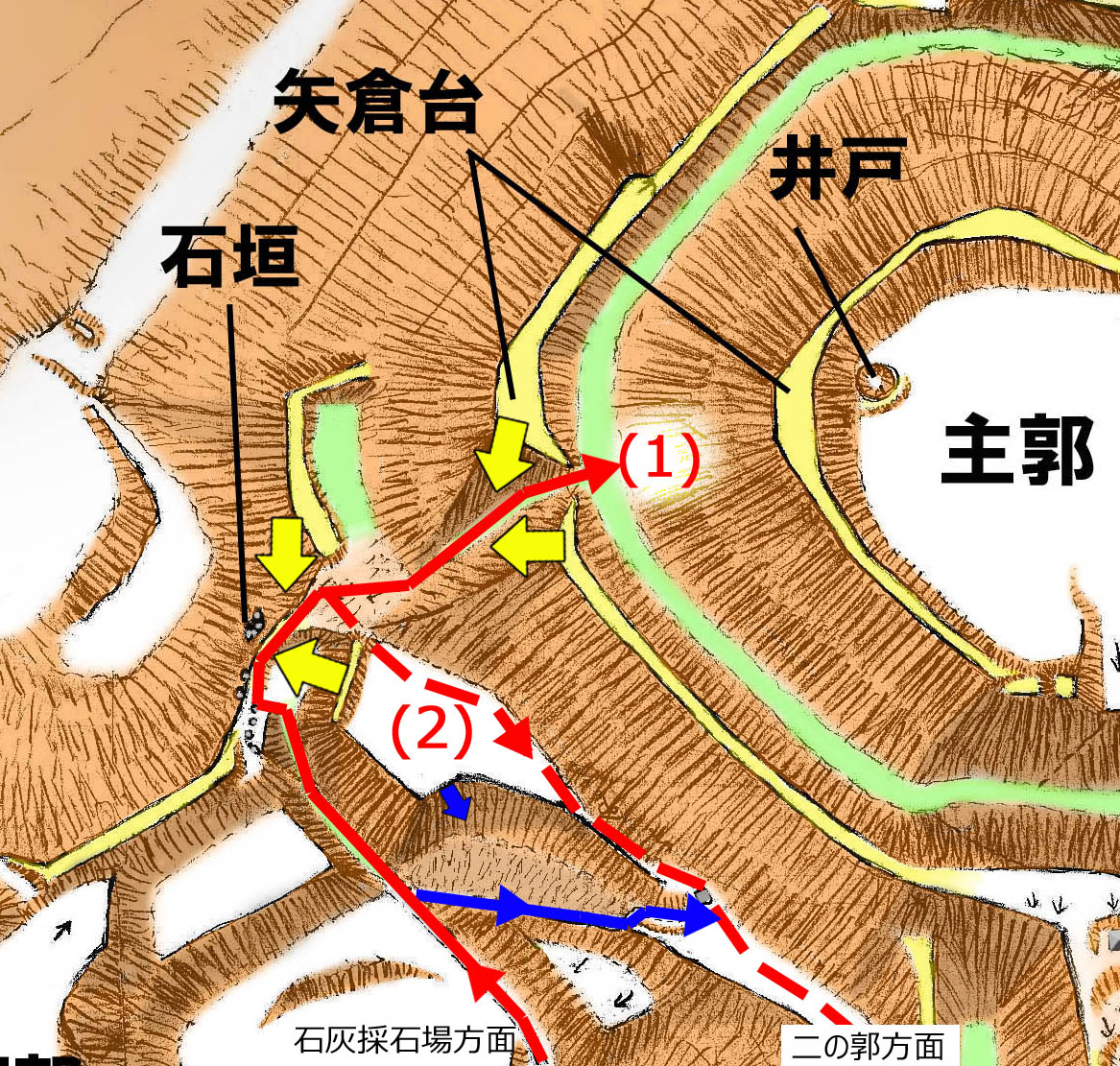 図(4)-登城路 図(4)-登城路